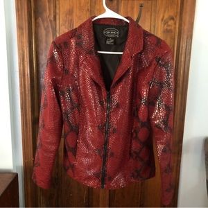 Selene Sport Red snakeskin shirt